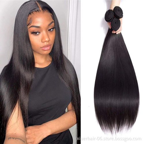 Wholesale 10A Straight Raw Indian Hair Virgin Cuticle Aligned Hair Bundles